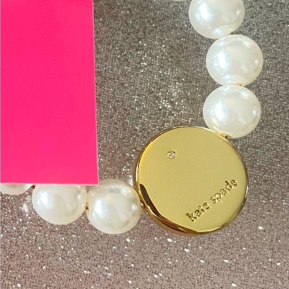 Kate Spade Gold and White Pearl Earrings NWT - Picture 7 of 7